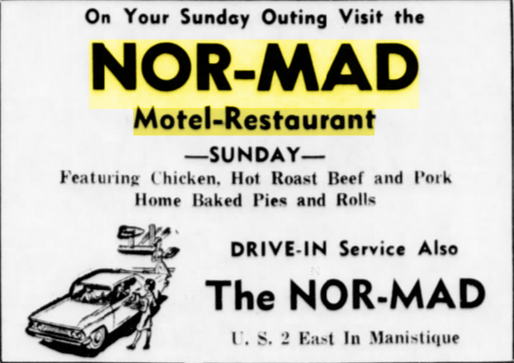Nor-Mad Motel - 1963 Ad (newer photo)